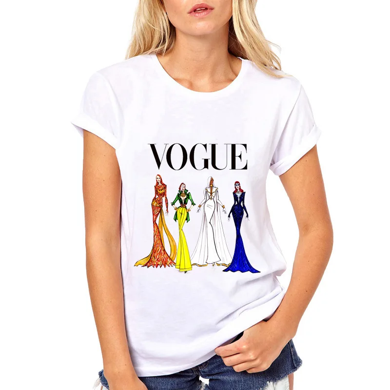 Vogue Футболка женская camiseta mujer панк принцесса эстетический Топ Женская