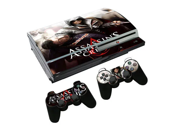 Best Offers Assassin's Creed Vinyl Skin Sticker Protector for Sony PS3 fat for PlayStation 3 with 2pcs Controllers skins Stickers #061