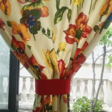 Juyang. Высококачественные хлопковые черные шторы с принтом. Декоративная занавеска на дверь. Яркие шторы в стиле живописи