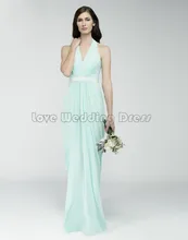 Elegant Halter Long bridesmaid dresses Off The Shoulder Draped wedding party gown Backless for formal party vestido de casamento