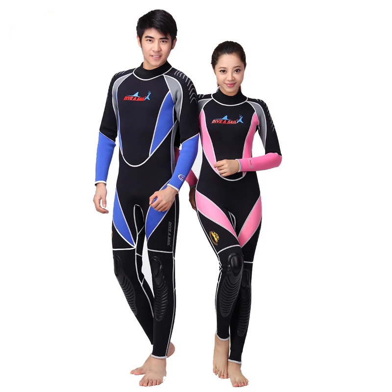 3MM Neoprene Men Scuba Diving Suit Fleece Lining Warm Wetsuit Snorkeling Kite Surfing Spearfishing Swimwear