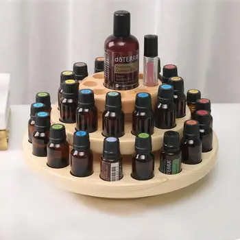 

Wooden Case Aromatherapy Oils Organizer Box Storage Tool 39 Slots Three Layers Essential Oil Storage Box Display Rack