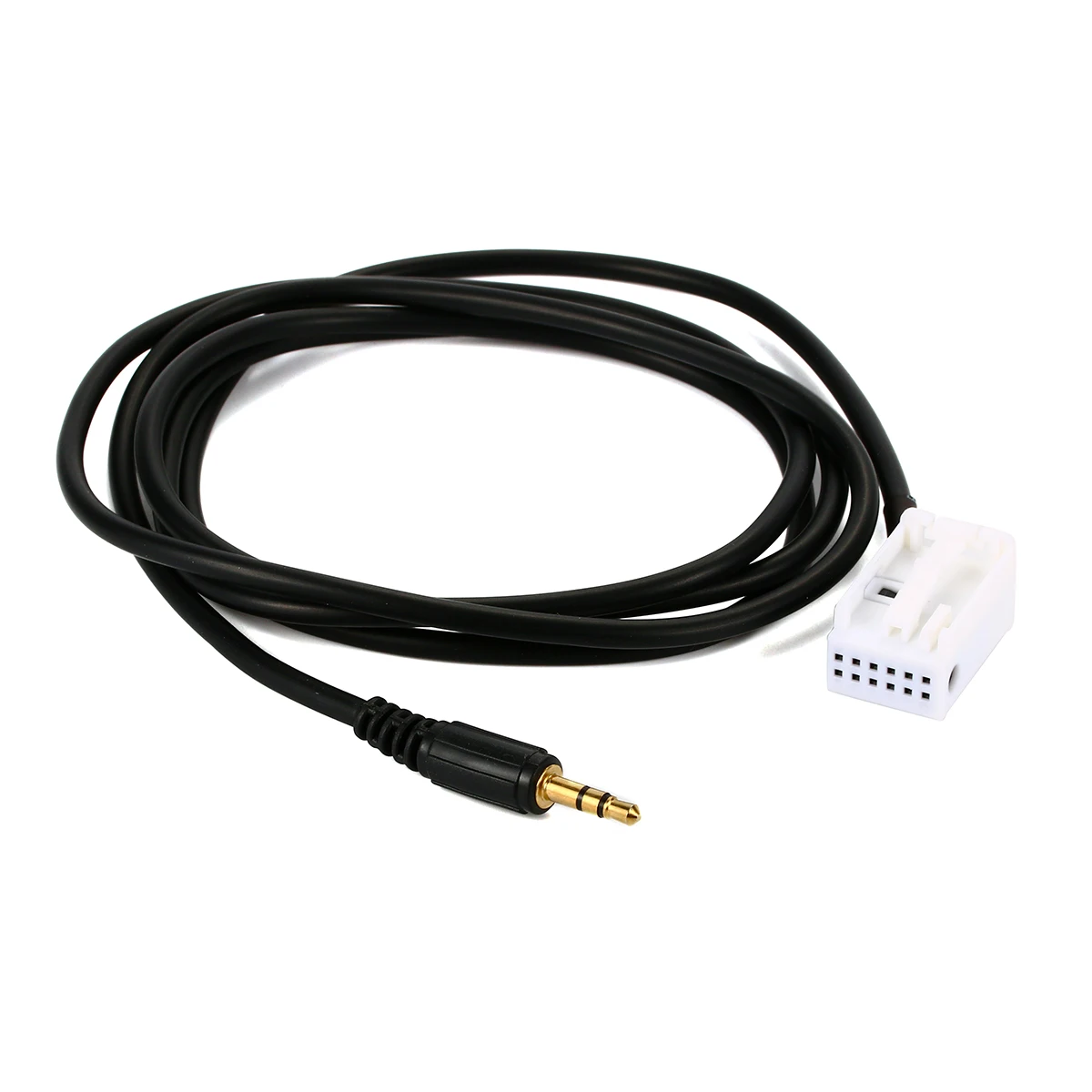 Male 12 pin 3.5mm AUX Input Adapter Audio Cable for Benz Mercedes W203 C AC289in Cables