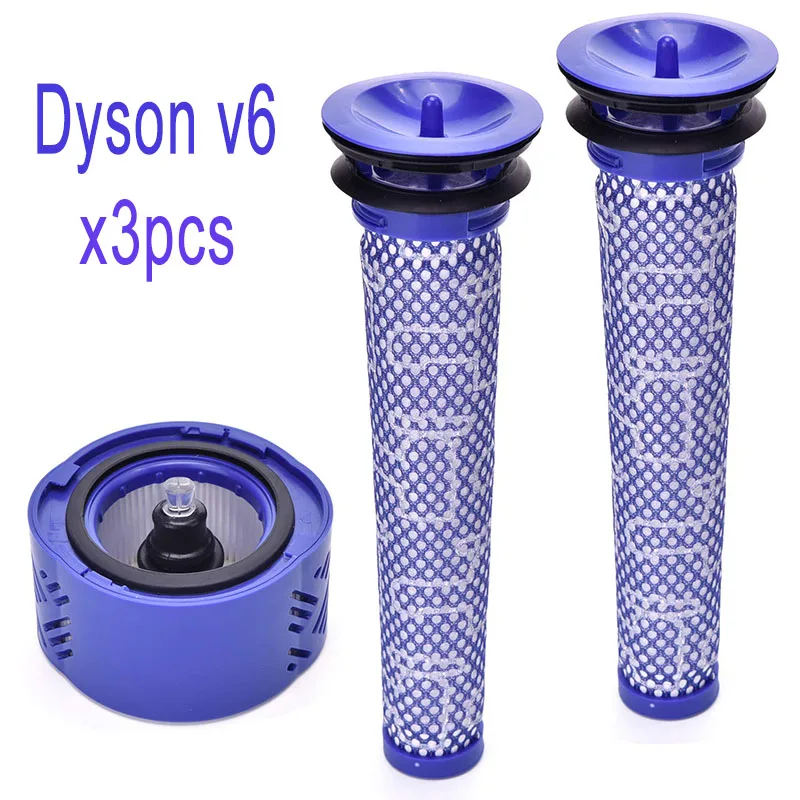 2* Pre Filter 1*HEPA Post Filter Kit for Dyson V6 Cordless Stick Vacuum, Dyson Filter