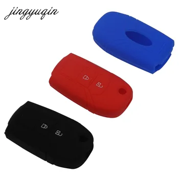 Keyforkess 30 pz/lotto Del Silicone di Vibrazione Pieghevole Chiave A Distanza Della Copertura di Caso Per Ford Mustang Fusion Explorer Portachiavi Prtector 2 Bottoni Fob