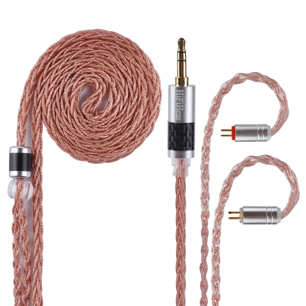 

HiFiHear 8 Core Alloy With Pure Copper Cable 2.5/3.5/4.4mm Balanced Cable With MMCX/2pin Connector For AS10 ZS10 ZST C10 C16 CA4
