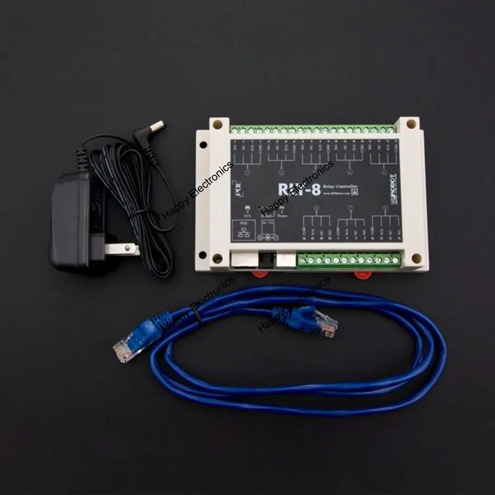DFRobot 8 канальный релейный контроллер Ethernet реле STM32 на входе 7 ~ 23 в/44 57 в 277V 10A/125V 12A