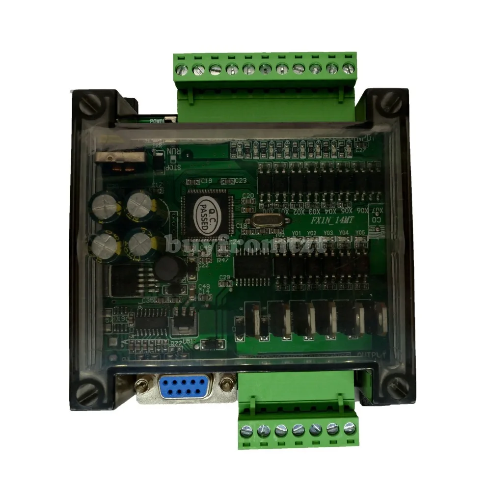 

PLC Industrial Control Board FX1N 14MT 2 Channel 100K Pulse Output with Shell