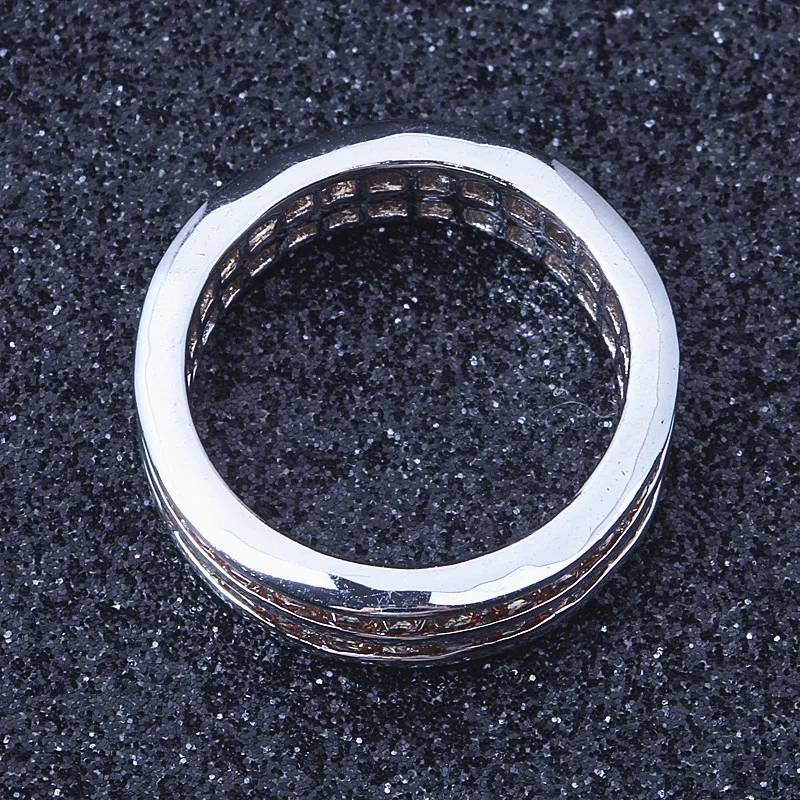 Изысканное романтическое серебряное кольцо цвета шампанского J212