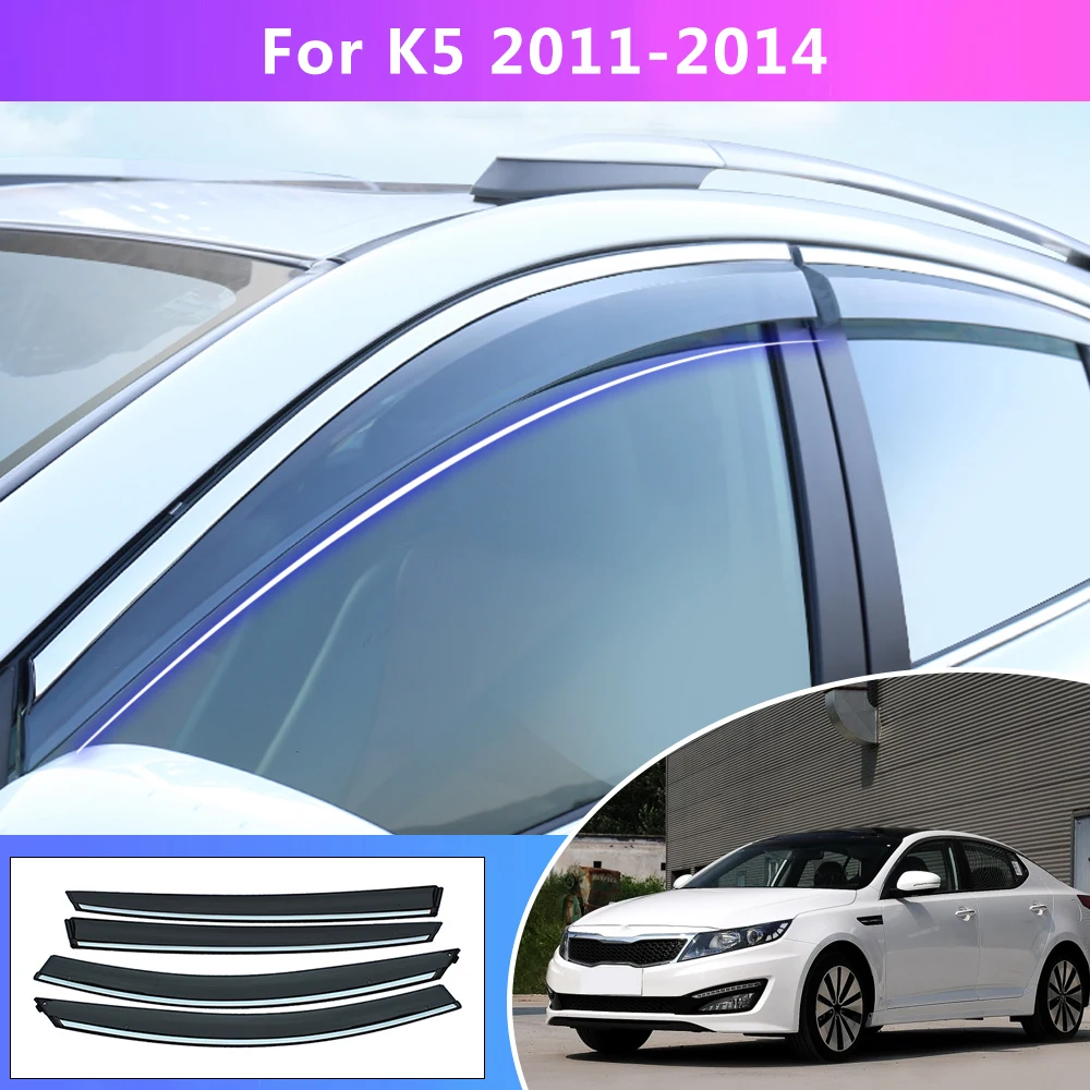 ABS автомобиль дым Окно Солнце Дождь козырек дефлектор защита для Kia K5/Optima 2011 2012 2013 аксессуары 4 шт