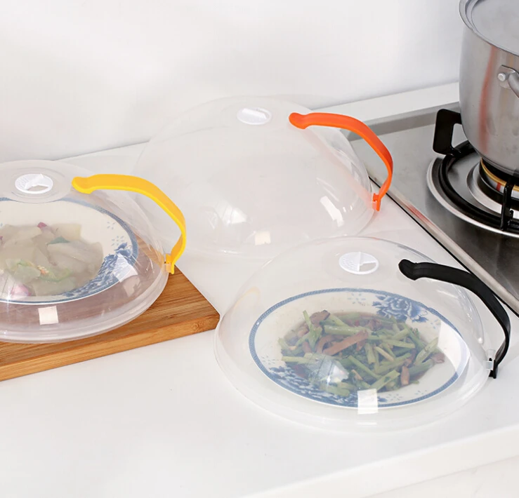 

Multifunctional Plastic Dustproof Covers With Handle Microwave Oven Lids Kitchen Tools Cookware Free Shipping