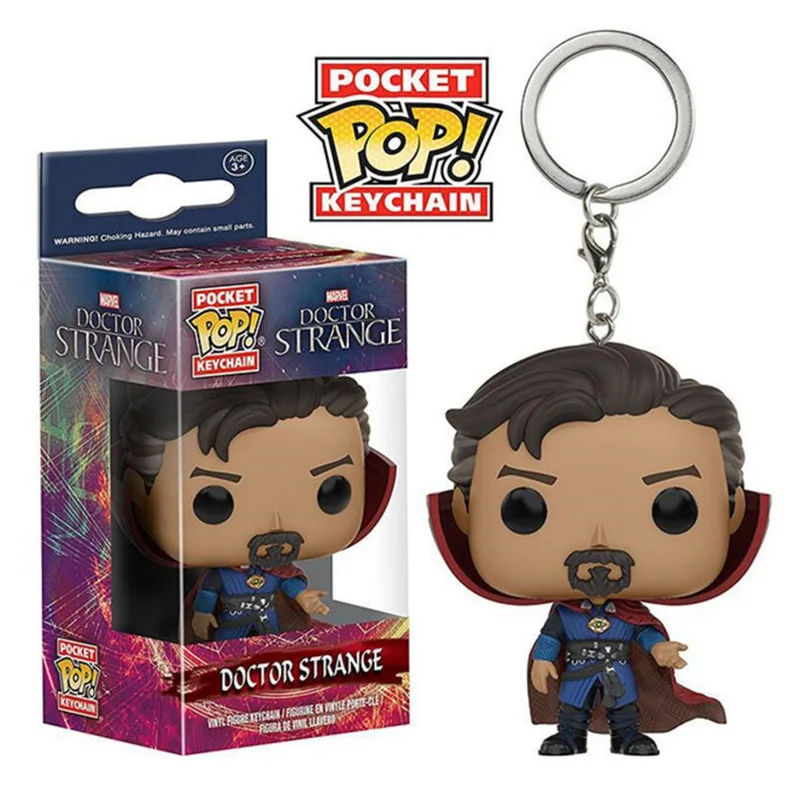 FUNKO POP Новинка Карманный Брелок для ключей POP Официальный Marvel персонажи «Мстителей» экшн статуэтки коллекционные модели елочных игрушек - Цвет: Темно-синий