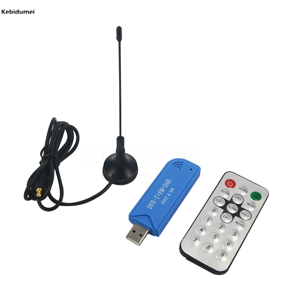 Мини видео оборудование Kebidumei DVB T + DAB FM RTL2832U R820T2 цифровой USB 2 0 ТВ флешка с