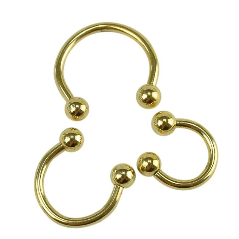 10pcs Fashion Lip Nose Hoop Balls Body Piercing Jewelry Shellhard Stainless Steel Horseshoe Bar Ear Ring Belly Button Femme