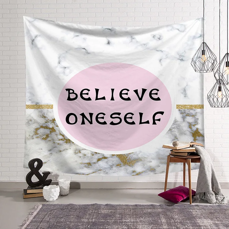 Nordic geometric tapestry rose gold home decor picnic mat marble pattern beach rug  (6)