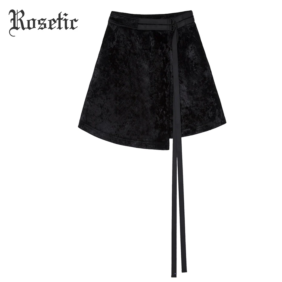 Женская облегающая мини юбка Rosetic черная осенняя со шнуровкой|bandage mini skirt|fashion