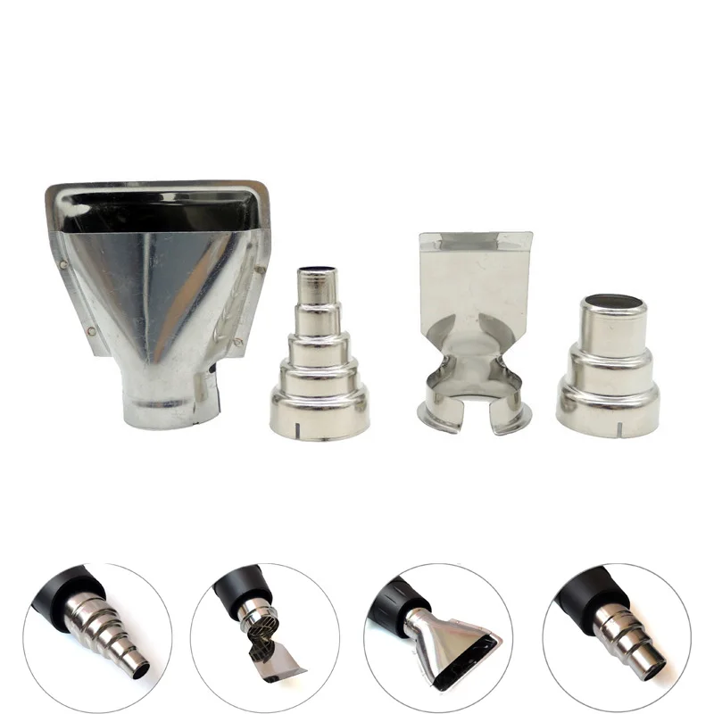 4pcs/lot Heat Gun Nozzles Stainless Steel Electric Kit Accessories DIY