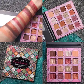 

GUICAMI 16 Colors Glitter Matte Eyeshadow Palette Creamy Soft Nude Eye shadow Shimmer Pigment Metallic Makeup Beauty Cosmetics