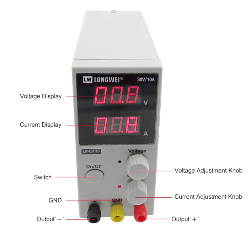 LW-K3010D DC Power Supply Adjustable Digital Lithium Battery Charging 30V 10A Voltage Regulators Sw