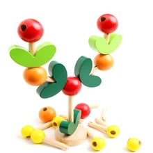 Монтессори раннего образования Учебные пособия детская деревянная Сборная модель блоки тренировка баланса дерево мудрости Детские интеллектуальная игрушка