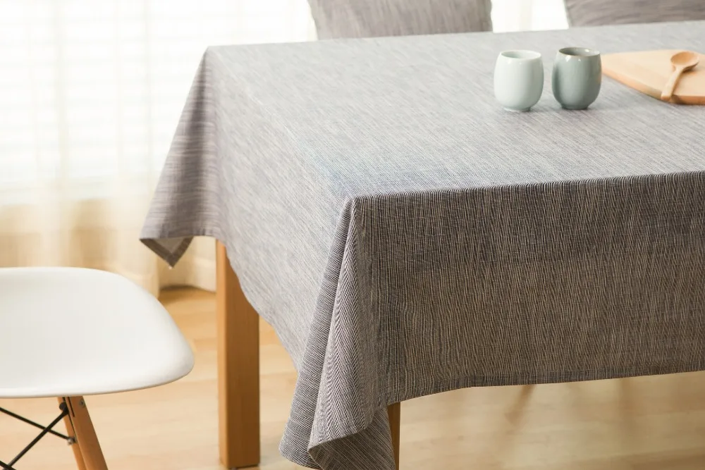 Simple Japanese Cotton Linen Solid Tablecloth Plain Table Cloth Banquet