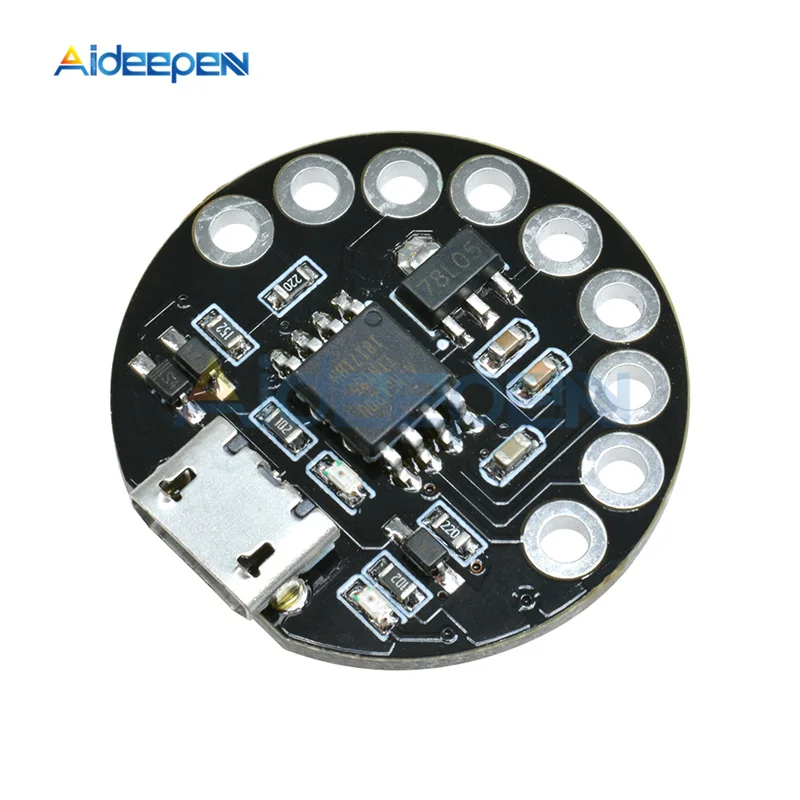 Микро-usb LilyPad ATTINY85 модуль Board Development макетная плата для Arduino микроконтроллера низкой мощности - Цвет: LilyPad Black