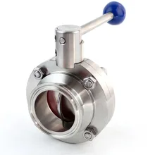 3/4 ''-2'' санитарный клапан-бабочка Tri-Clamp силиконовый уплотнительный ручной клапан пневматический клапан из нержавеющей стали 304 с выдвижной ручкой