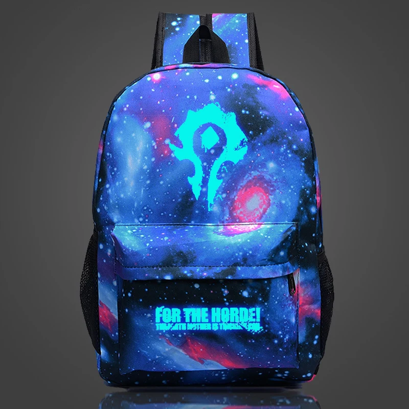 Women Men World of Warcraft The Horde Luminous Backpack School Backpack