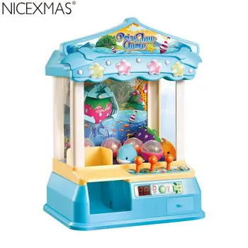 

NICEXMAS Small Colorful Funny Coin-Operated Claw Machine Kid Doll Grabber Best Gift for Kid