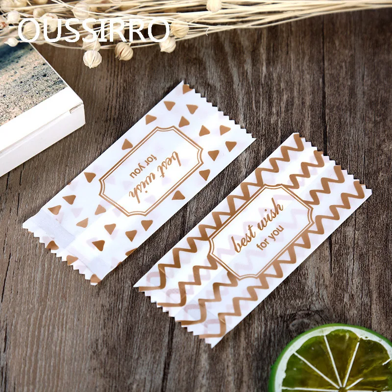 50 шт./лот Nougat упаковочные мешки для печенья упаковка пластиковые пакеты
