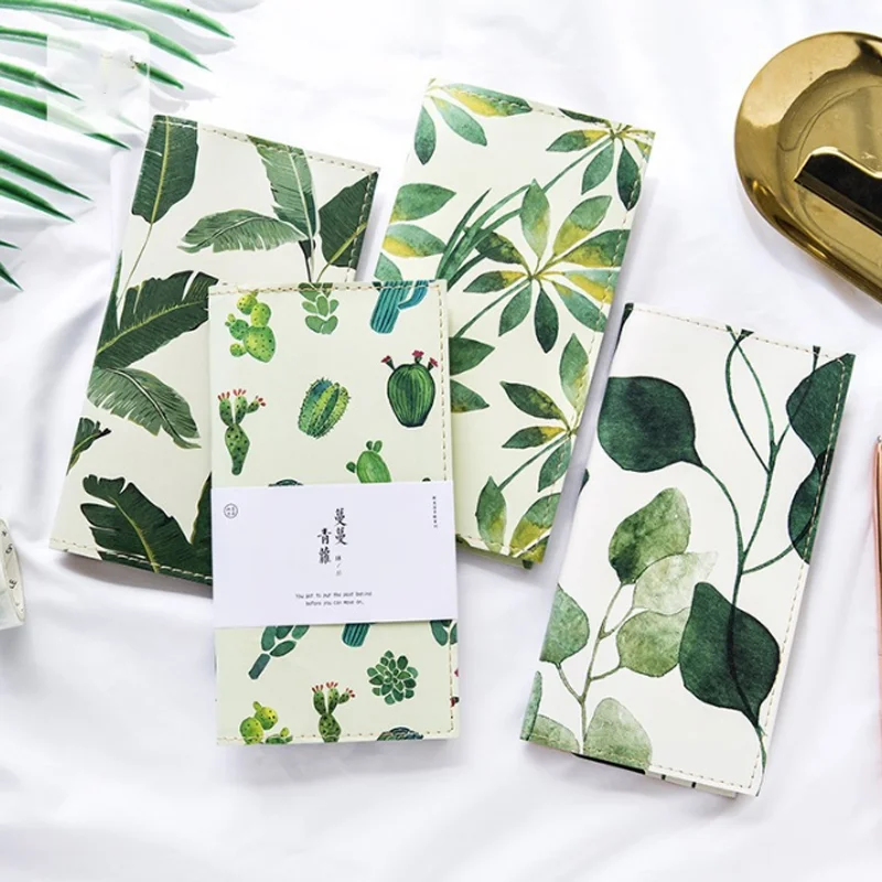 

1 Pcs/set Lovely Fresh Plants Bullet Journal Series Portable Leather Notebook Schedule Stationery