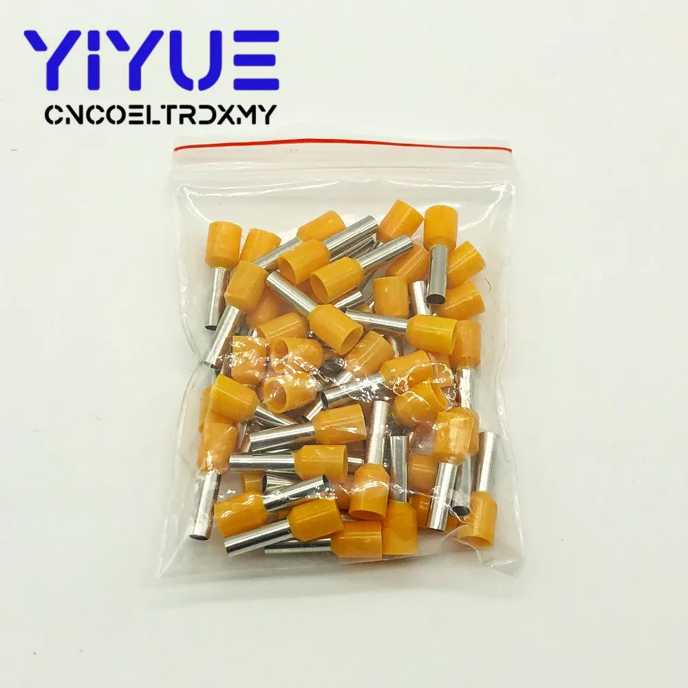 

E4012 Tube insulating terminals 4.0MM2 100PCSPack Insulated Cable Wire Connector Insulating Crimp Terminal Connector E