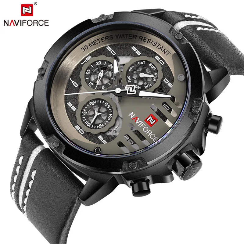 Naviforce Для мужчин S Часы лучший бренд класса люкс Водонепроницаемый 24 часа дата Кварцевые часы мужские кожаные спортивные наручные часы Для мужчин Водонепроницаемый часы Naviforce Для мужчин S Часы лучший бренд класса люкс Водонепроницаемый 24 часа дата Кварцевые часы мужские кожаные спортивные наручные часы Для мужчин Водонепроницаемый часы
