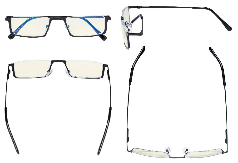 UVR1613 очки для чтения с компьютерным окуляром, UV420 фильтр с защитой синий светильник, считыватели полуобода