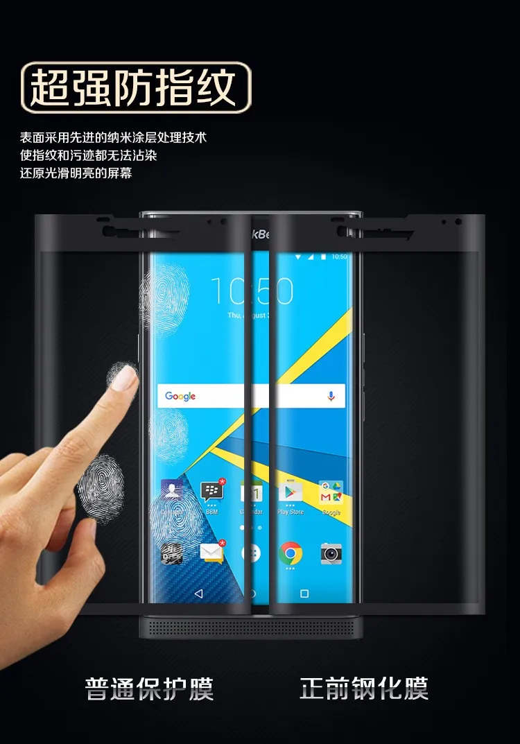 Закаленное стекло для защиты экрана для BlackBerry Priv защитная пленка полное покрытие изогнутая защита 3D пленка покрытие телефонные аксессуары