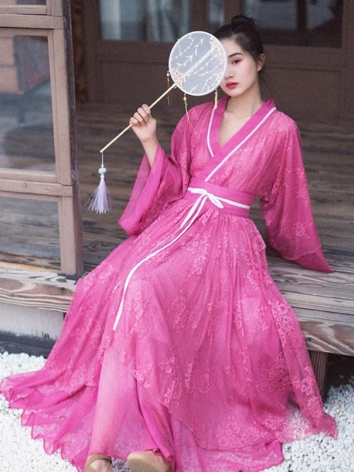 with inner dress IRINAY548 ss collection vintage belted lace long dress women - Цвет: with inner dress