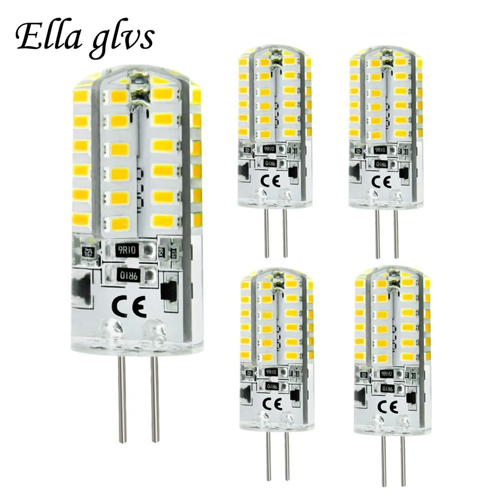 

Lamp LED 5pcs G4 3014 SMD 48 Led DC 12V 5Watt Warm white 3000K-3500K white 5500K-6000K Dimmable Bulb