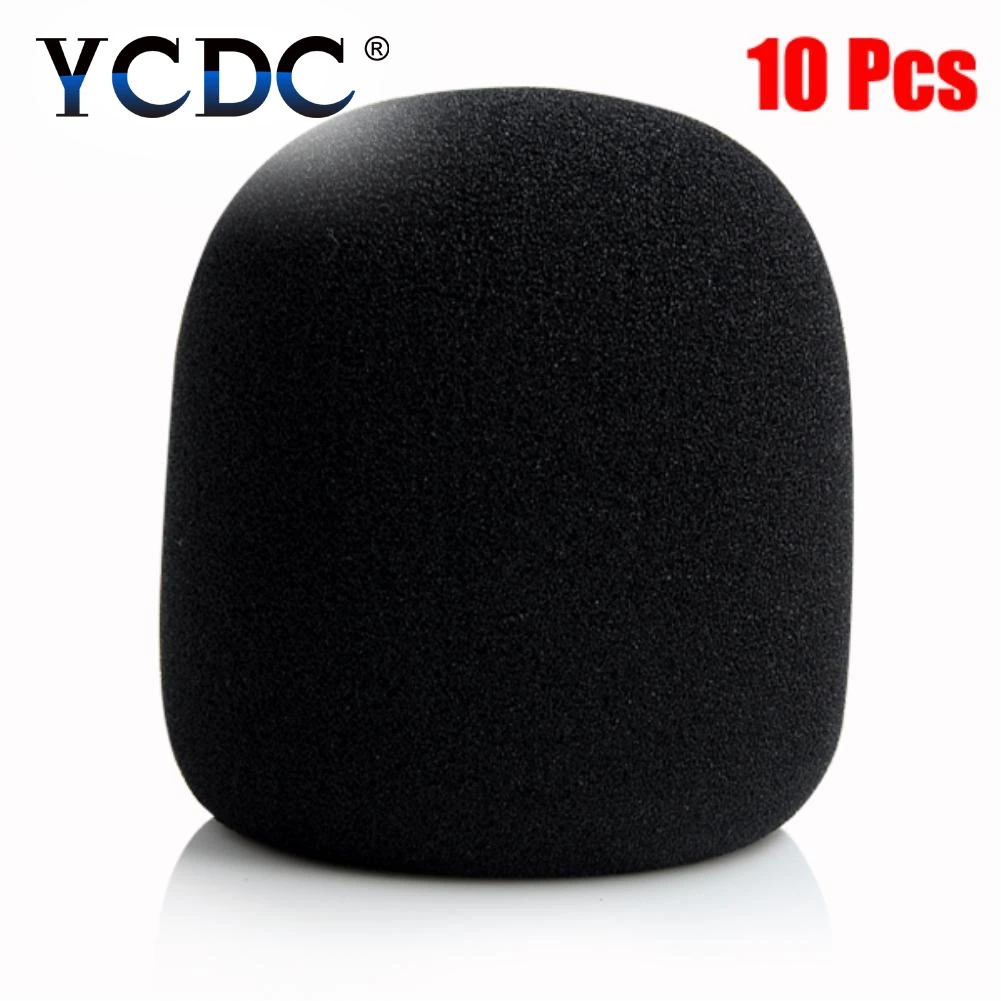

YCDC 10pcs Thicken Microphone Foam Mic Cover Professional Studio WindScreen Protective Grill Shield Soft Sponge Microphone Cap