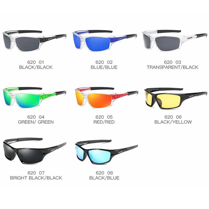

DUBERY New 8 Colors Polarized Night Vision Sunglasses Men's Sport Driving Fishing Glasses Goggle Mirror