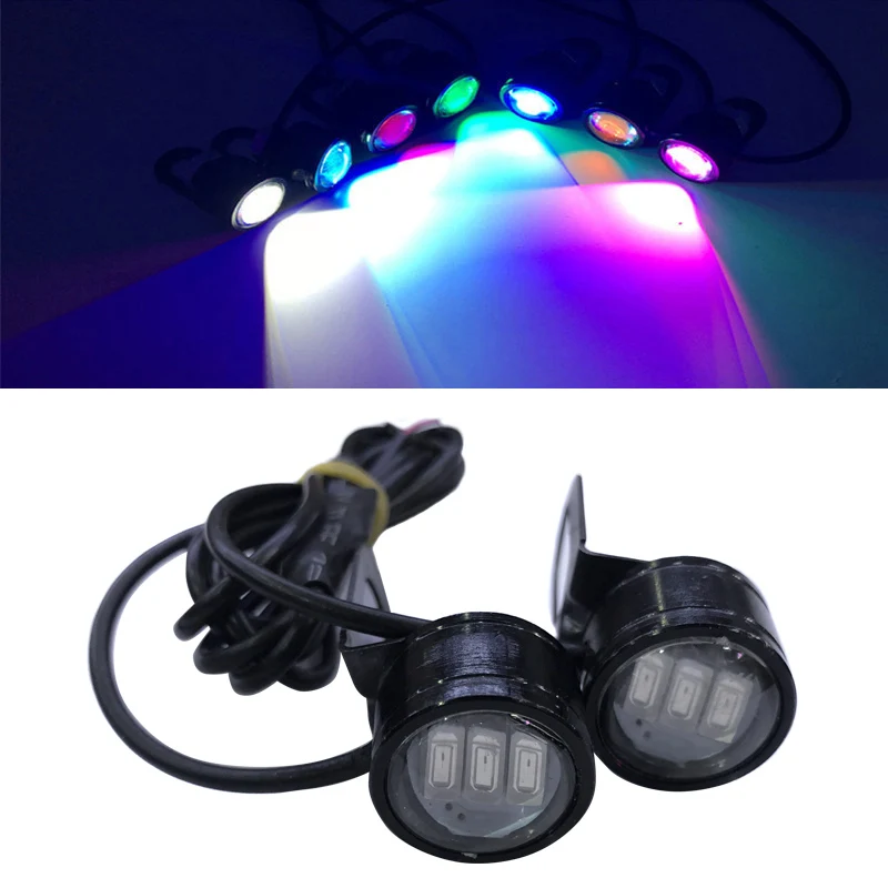 

2pcs LED Motorcycle Handlebar Spotlight Headlight Aluminum Alloy Driving Light NR-shipping