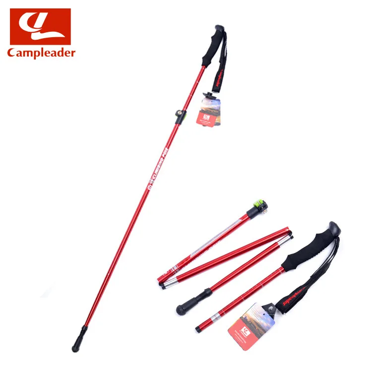 

Outer Alpenstock Adjustable lock climbing rod 7075 folding type mountain stick hiking camping climbing stick