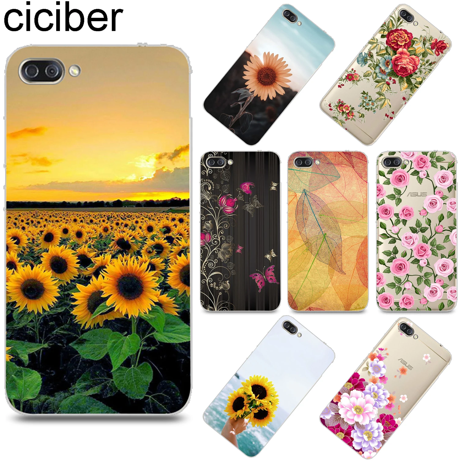 

ciciber Daisy Deciduous Cover for ASUS Zenfone 4 Max Plus Pro ZC554KL ZC520KL Soft TPU Phone Case for ASUS ZenFone Go ZB500KL