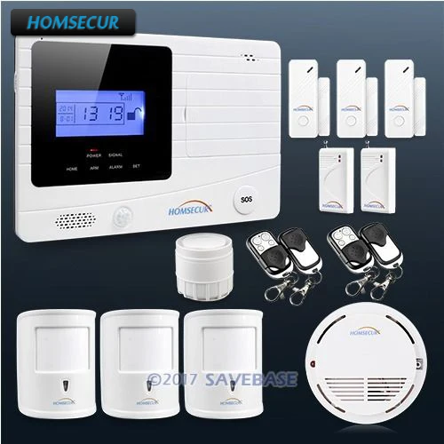 HOMSECUR Wireless GSM Autodial Burglar font b Alarm b font System 3 Pet Friendly PIR Sensors