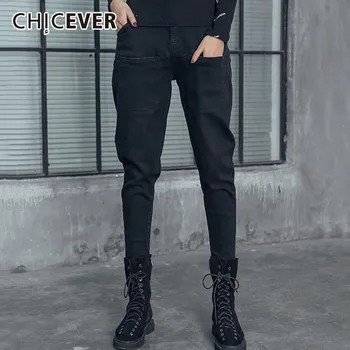 

CHICEVER Autumn Winter Trouser For Women Pencil Pants Female Casual Loose Plus Sizes Black Women's Pants Fashion Tide