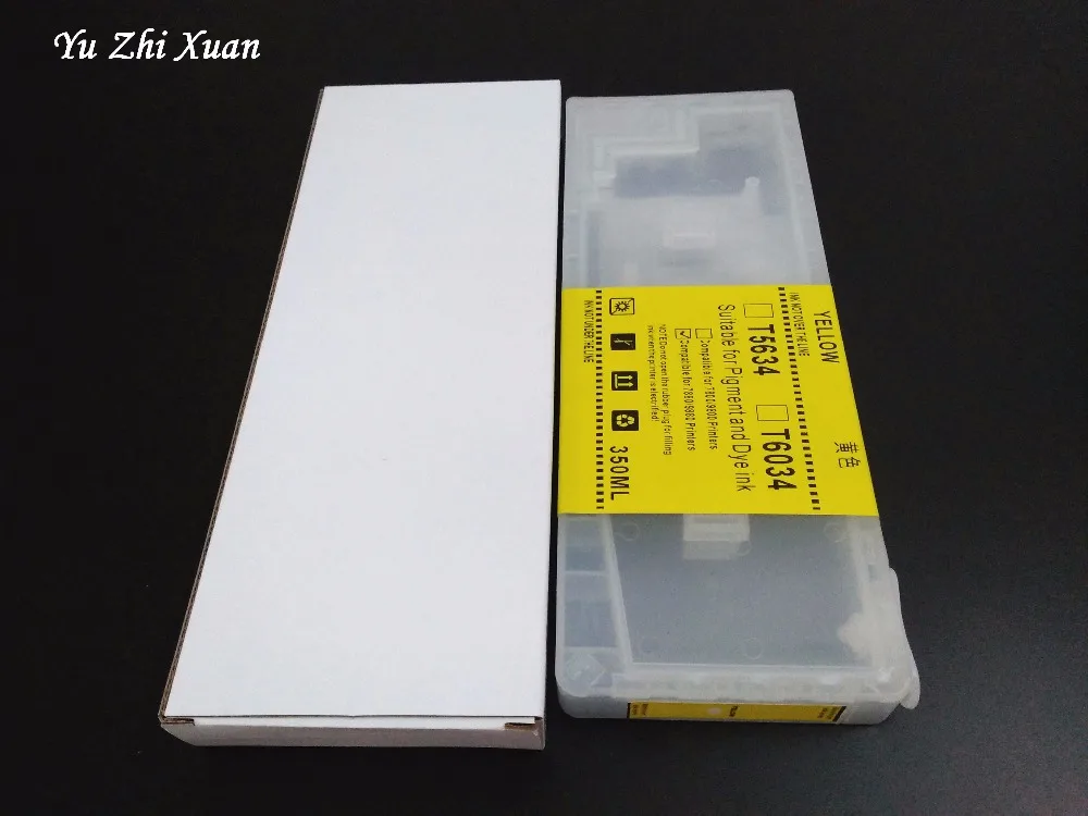 Yu Zhi Xuan! 350 мл Заправляемый чернильный бак с чипом для Epson 7880 9880 7400 7880C 9880C 9400 7450 9450 7800