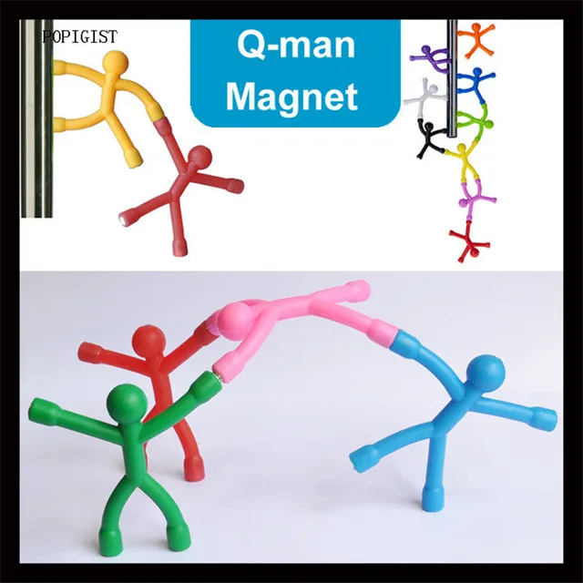 9pc set novelty mini finger magnet man cute rubber kitchen men