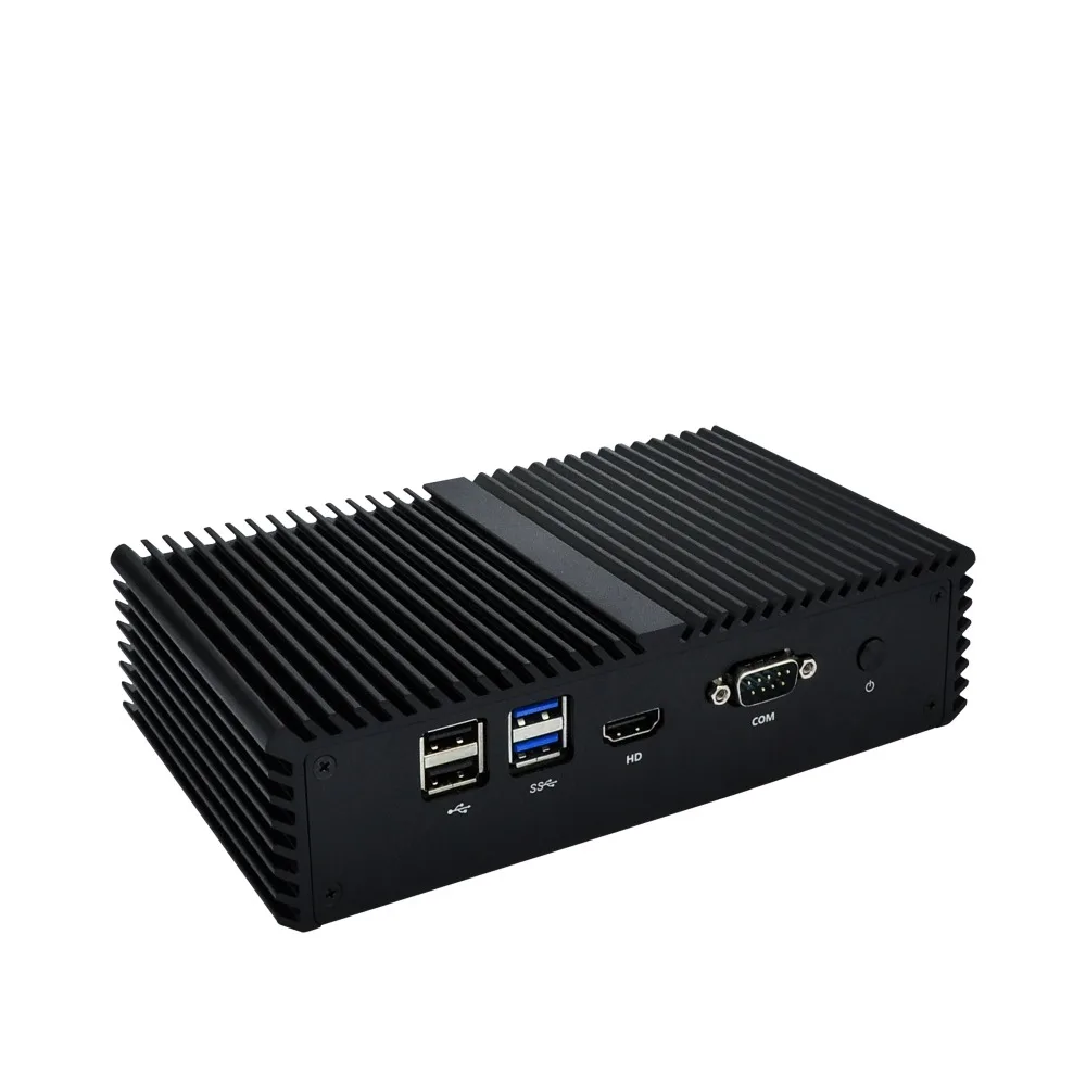 QOTOM i3 i5 7th Kaby بحيرة CPU بدون مروحة البسيطة PC Q535G6 Q555G6 مع النواة i3-7100U i5-7200U 6 جيجابت NIC راوتر AES-NI pfsense