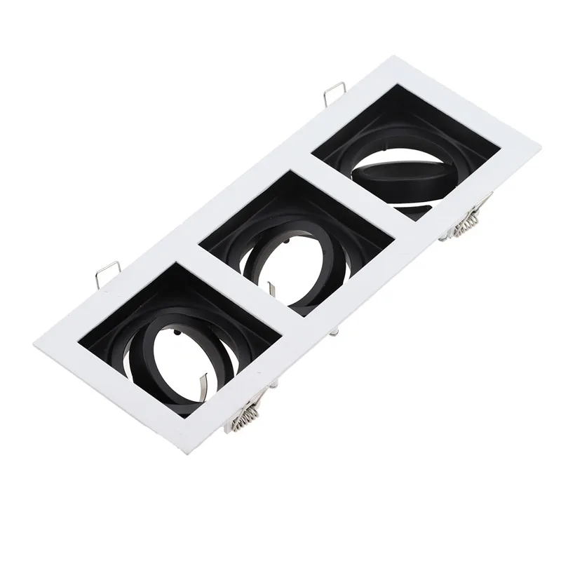 

2pcs New White Black Adjustable Recessed Downlight GU10 MR16 Frame Or Ceiling LED Light Fixture LED Spot light Housing Fixture