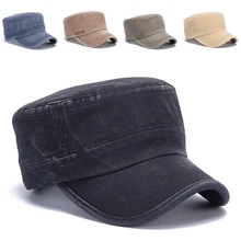 Мужские хлопковые потертые армейские кепки, мужские повседневные дышащие одноцветные бейсболки, бейсболки, регулируемые летние новые Harajuku модные