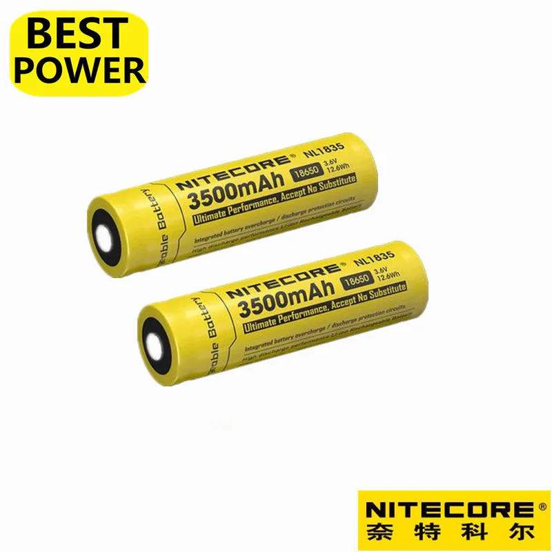 Перезаряжаемый литий-ионный аккумулятор Nitecore NL1835 18650 3500 мАч (новая версия NL1834) 3 7 в